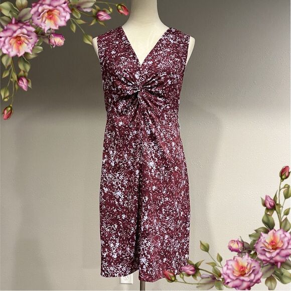 Eddie Bauer Sleeveless floral Print v-neck Athletic Dress, Small - Picture 1 of 11